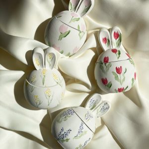 Floral Bunny Jar
