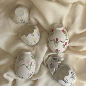 Floral Egg Candle